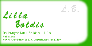 lilla boldis business card